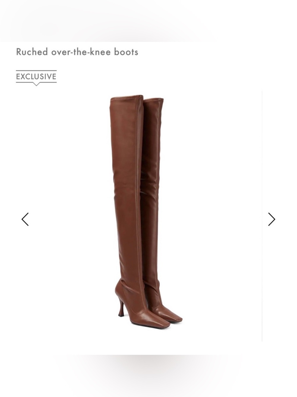 Proenza Schouler Trap Faux Leather Ruched Over the Knee Boots Sz 39